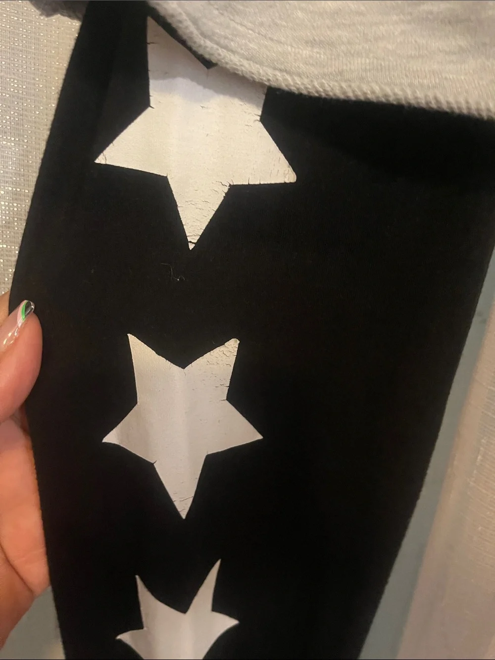 art class Gray Short with attached Leggings Black Star-Print Legs REFER PICS/VID
